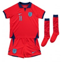 England Marcus Rashford #11 Udebanesæt Børn VM 2022 Kortærmet (+ Korte bukser)